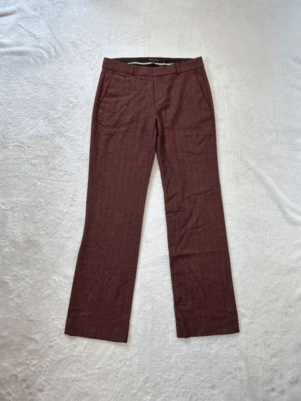 Banana Republic Logan Dress Pants Burgundy, Chevron Pattern Size 4 Pockets